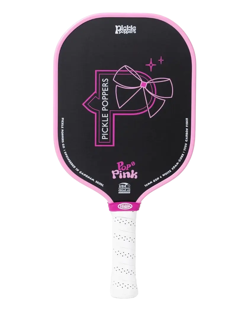 Pickle Poppers POP N Pink Widebody EverGrit 16mm pickleball paddle